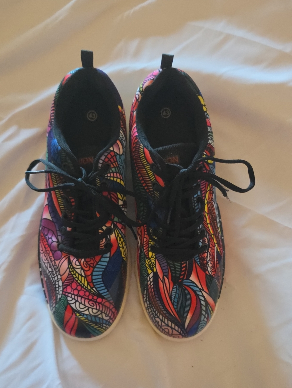 Women's Multicolor Athletic Sneakers with Black Accents